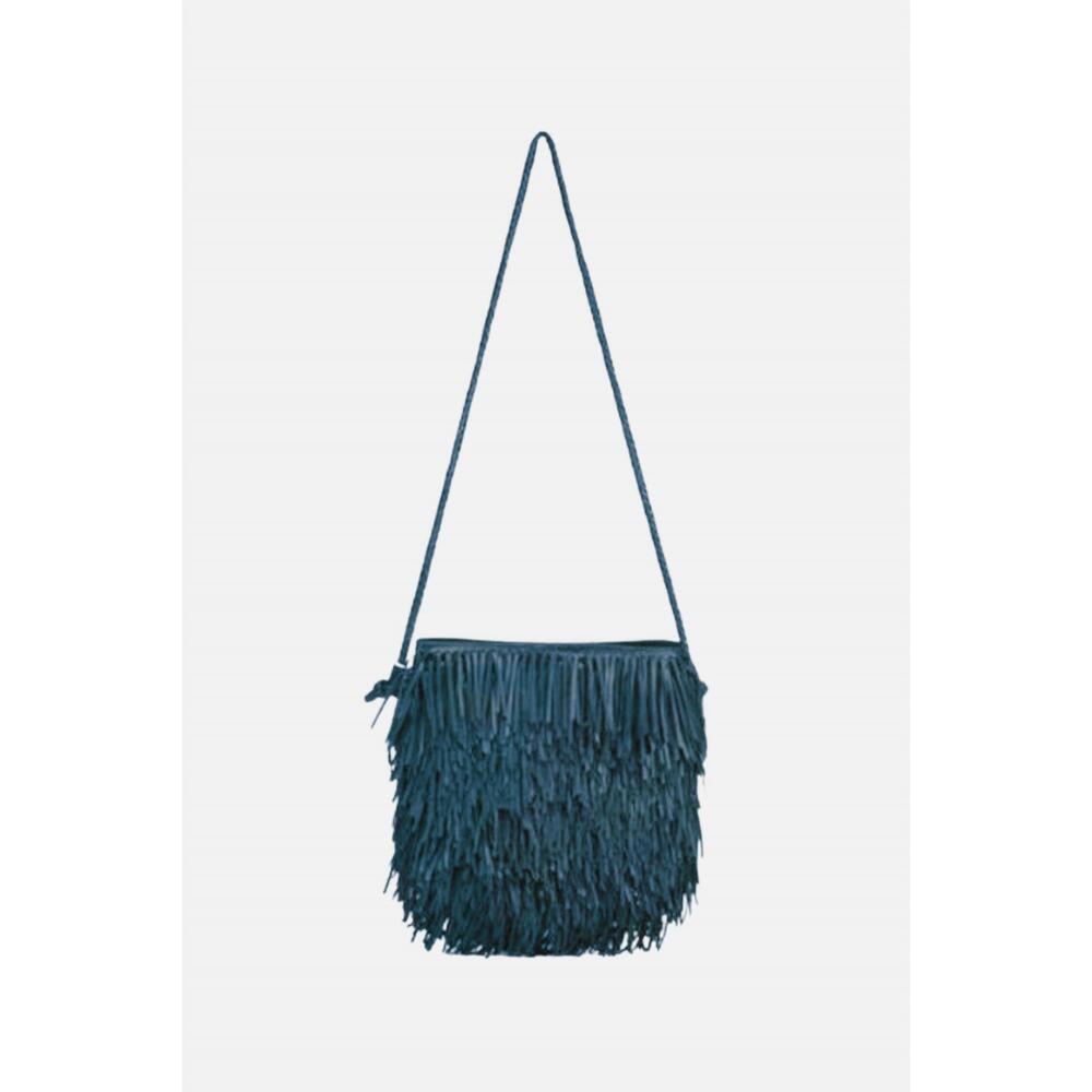 NEW DRAGON DIFFUSION women's fringe hobo bag in forest